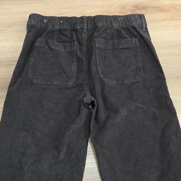 American Eagle Low Rise Wide Leg Dark Gray Corduroy Pants 2024 Size 8 - Picture 4 of 13